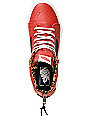 red patent leather vans