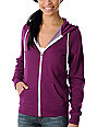 magenta zip up hoodie