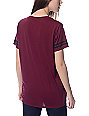 red and black stripe t shirt