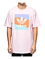 adidas original pink t shirt