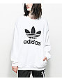 adidas cold shoulder sweatshirt white