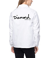 diamond supply coaches script og jacket brilliant hoodie zumiez