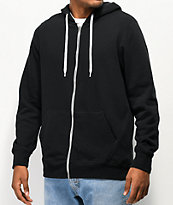 nike black hoodie white zipper