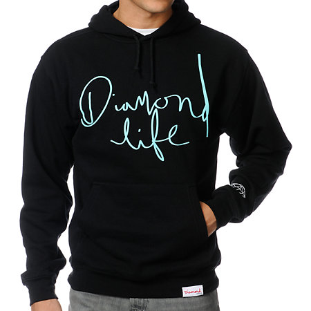 diamond supply hoodie zumiez pullover script