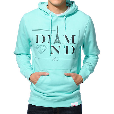 hoodie mint supply paris diamond zumiez pullover