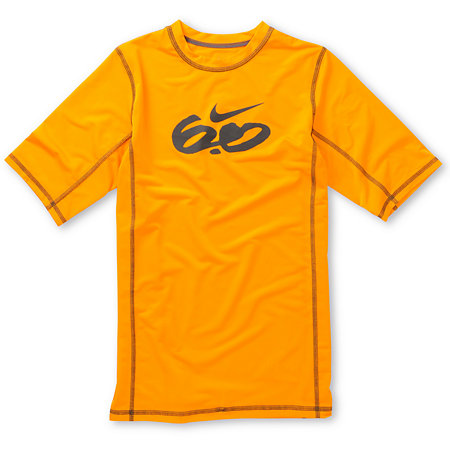 orange rash guard shirts