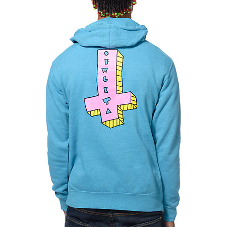 future odd cross hoodie pullover turquoise upside down hooded zumiez hoodies sweatshirts sweatshirt graphic ofwgkta