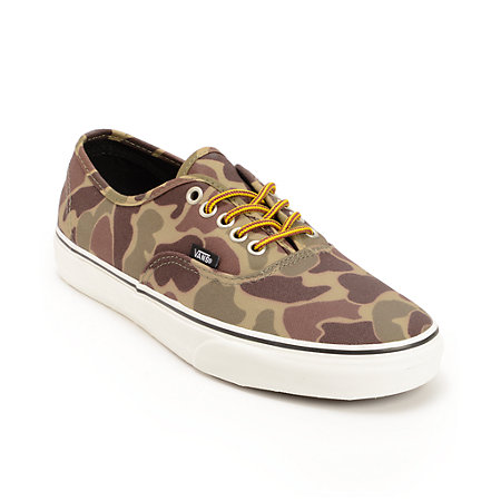 Vans Authentic Camo Waxed Canvas Shoes Vans Authentic Camo Waxed Canvas Shoes