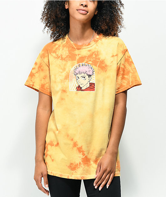 Episode X Jujutsu Kaisen Itadori Orange Tie Dye T Shirt