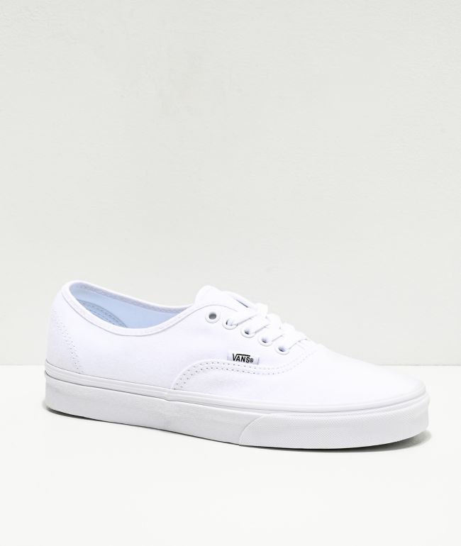 White canvas slip store on vans