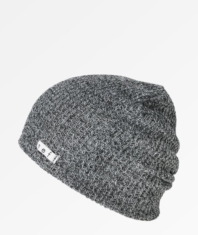 Black and grey beanie