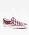Vans Slip on in Red, Checker