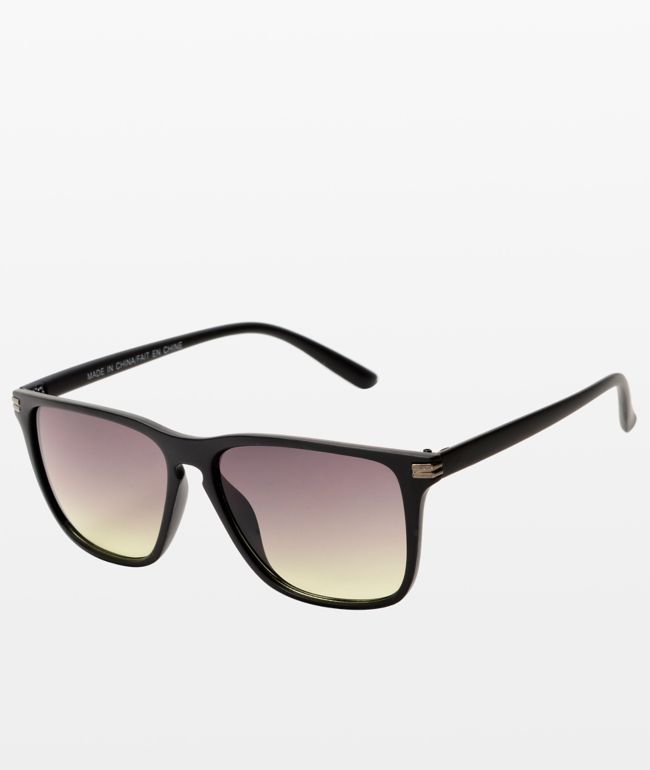 Classic Black & Silver Sunglasses - Blue Gem Sunglasses