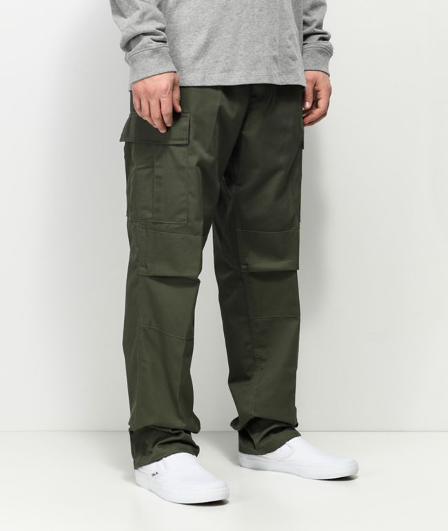 Empyre Loose Fit Olive Cargo Skate Pants