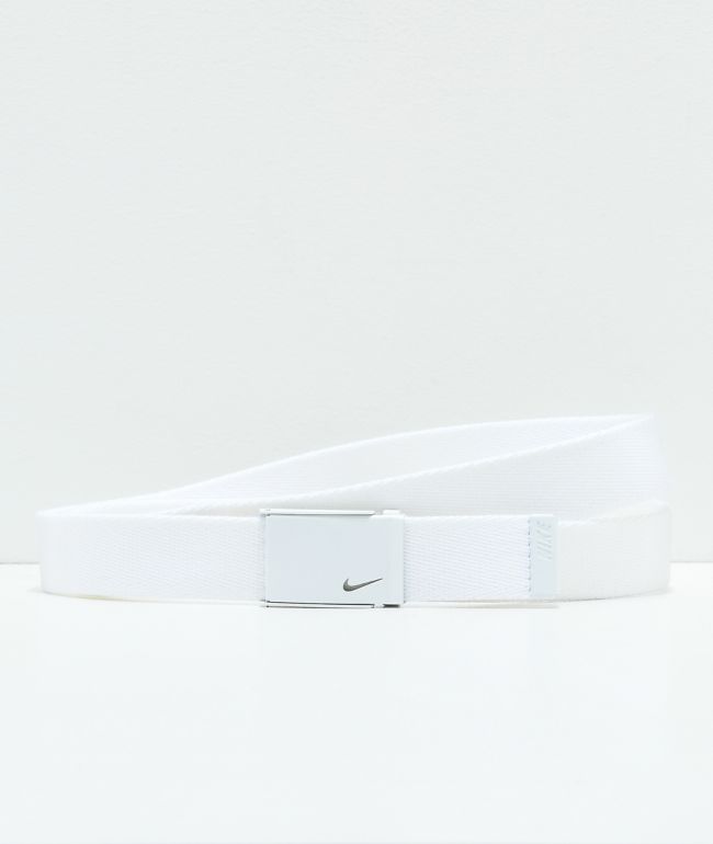 Nike Tech Essentials White Web Belt | Zumiez