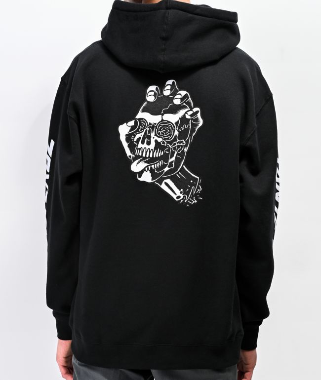 Personal Fears Skull Rhinestone Black Hoodie