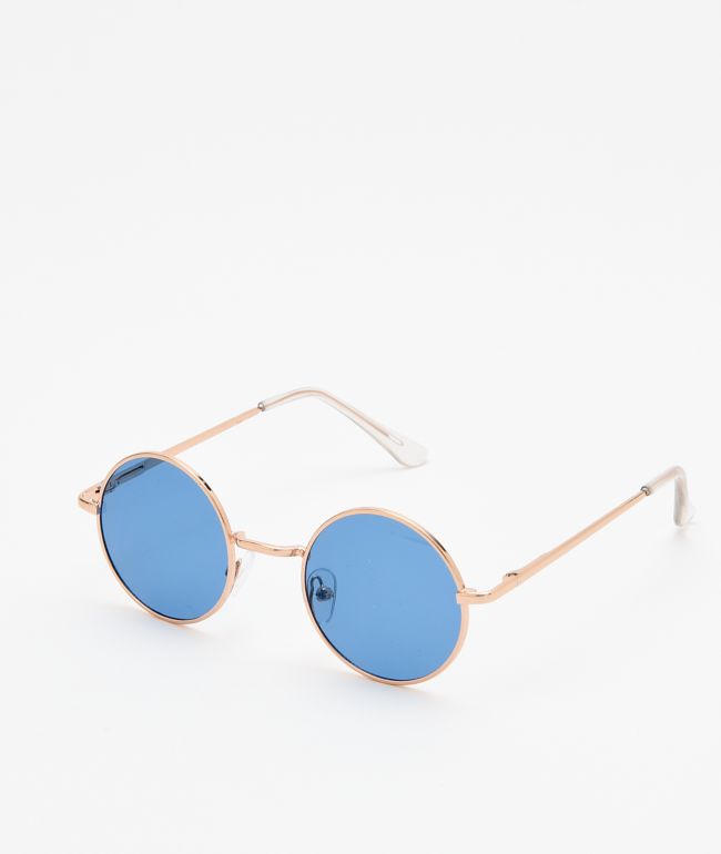 Kid Navy & Gold Round Sunglasses - Empyre