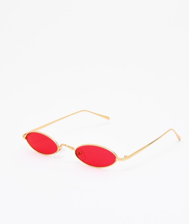 Circle sales sunglasses red