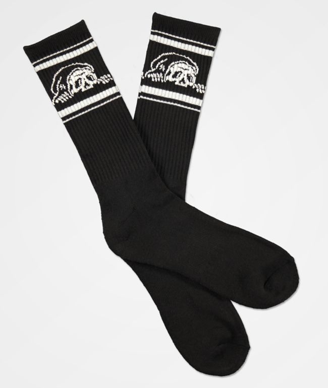 Lurking Class by Sketchy Tank Basic Ass Black Crew Socks - Lurking Class by Sketchy Tank