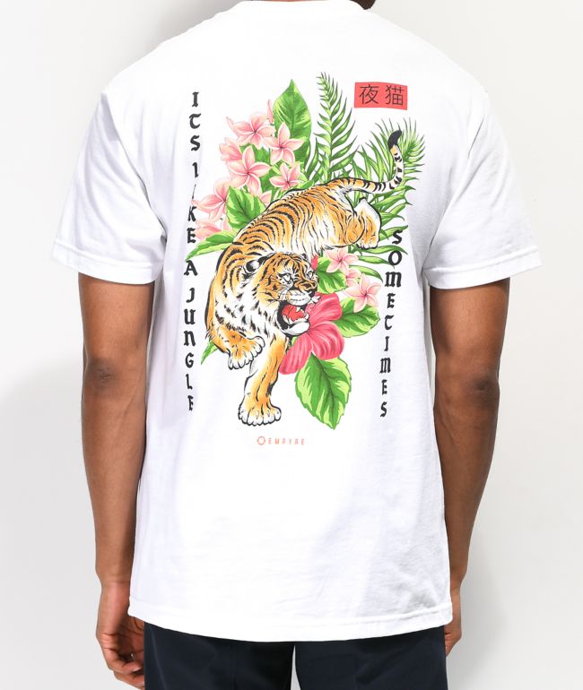 White best sale tiger shirt