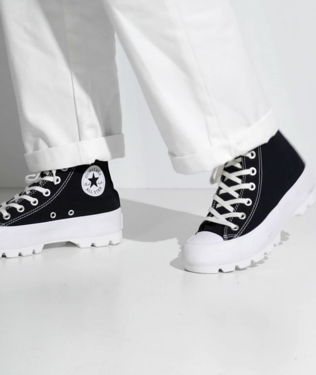 Converse CTAS Hi Black Lugged Shoes | Zumiez