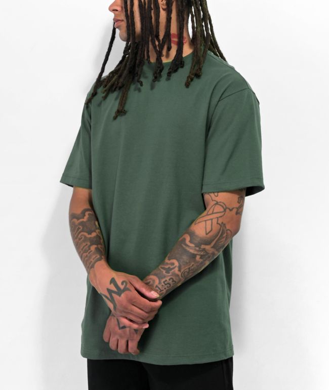 Shaka Wear Max Heavyweight Moss Green T-Shirt - Shaka Wear