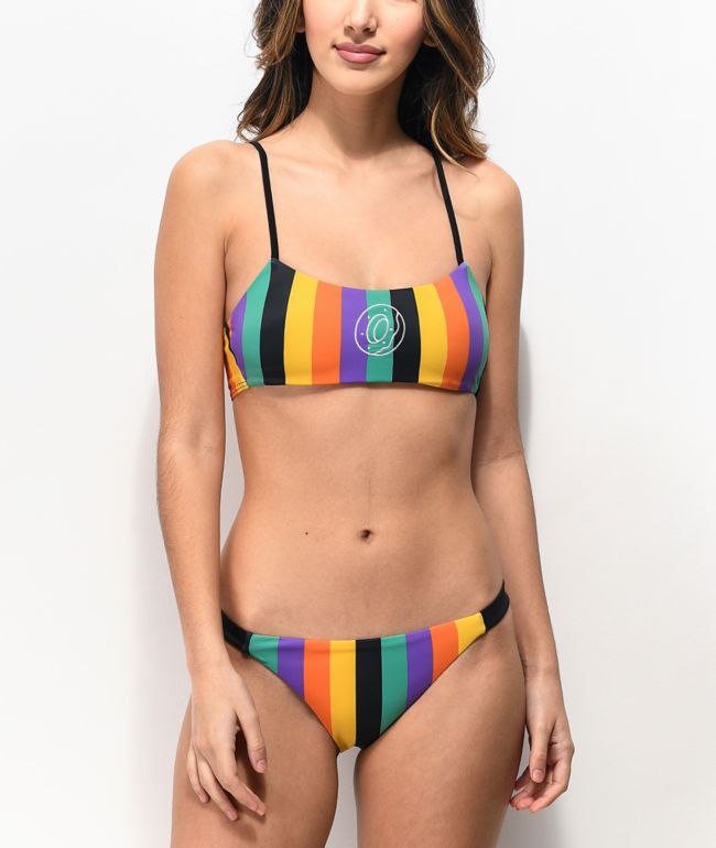 Odd Future Rainbow Stripe Cheeky Bikini Bottom - Odd Future