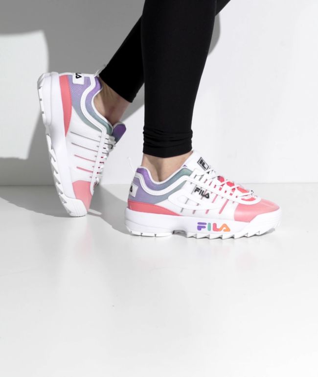 fila disruptor ii monomesh pink & purple shoes