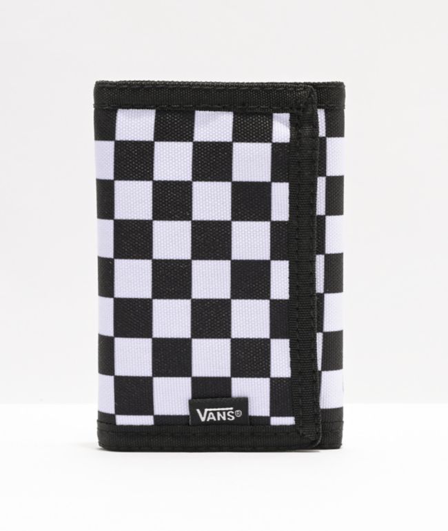 Vans Slipped Black & White Checkered Trifold Wallet - Vans
