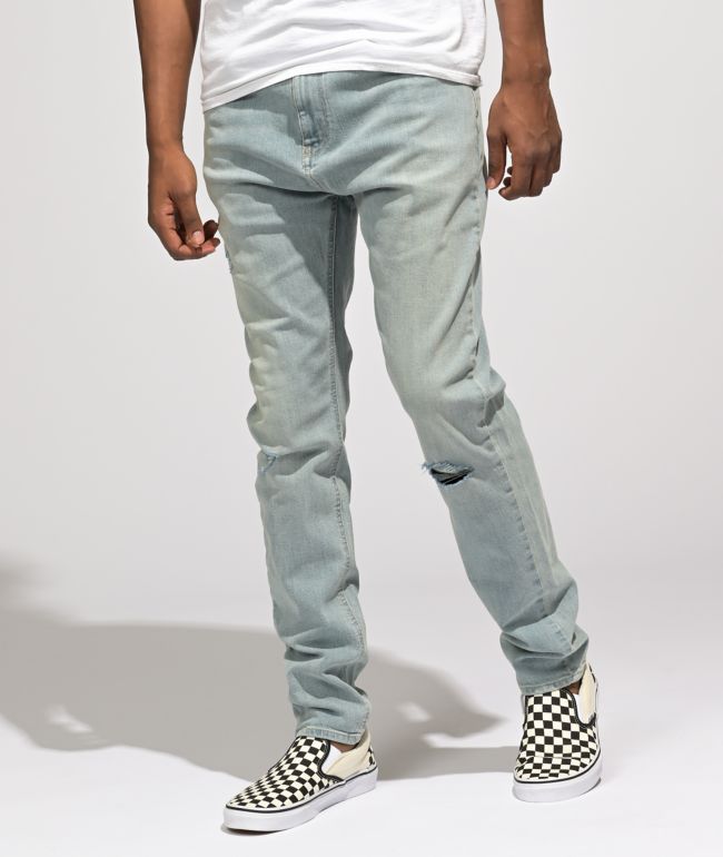 Light Indigo Slim Taper Jeans, PacSun