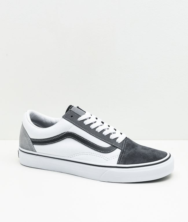 Vans Old Skool V Black & White Skate Shoes | Zumiez
