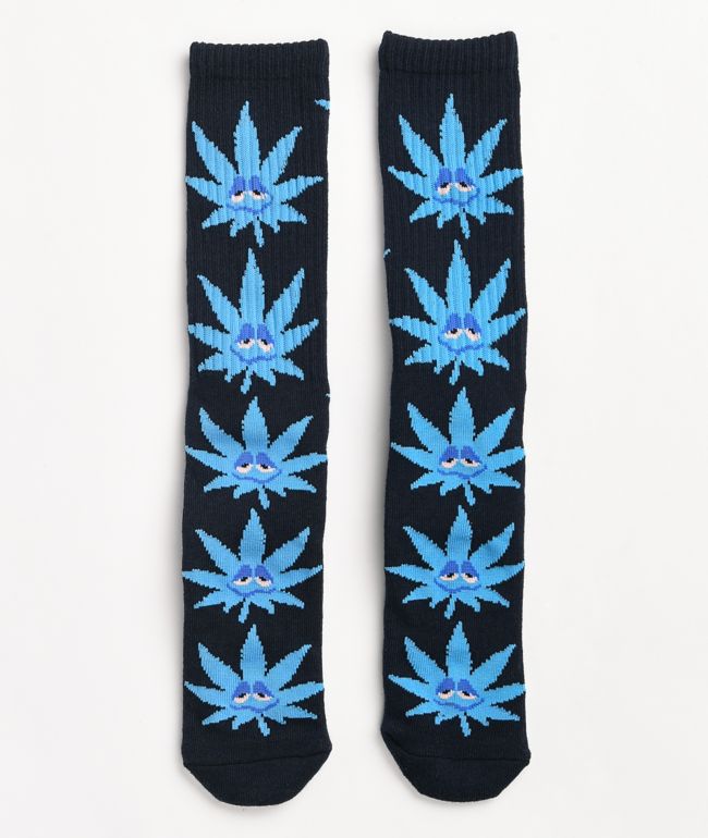 HUF Green Buddy Strains Navy Crew Socks - HUF