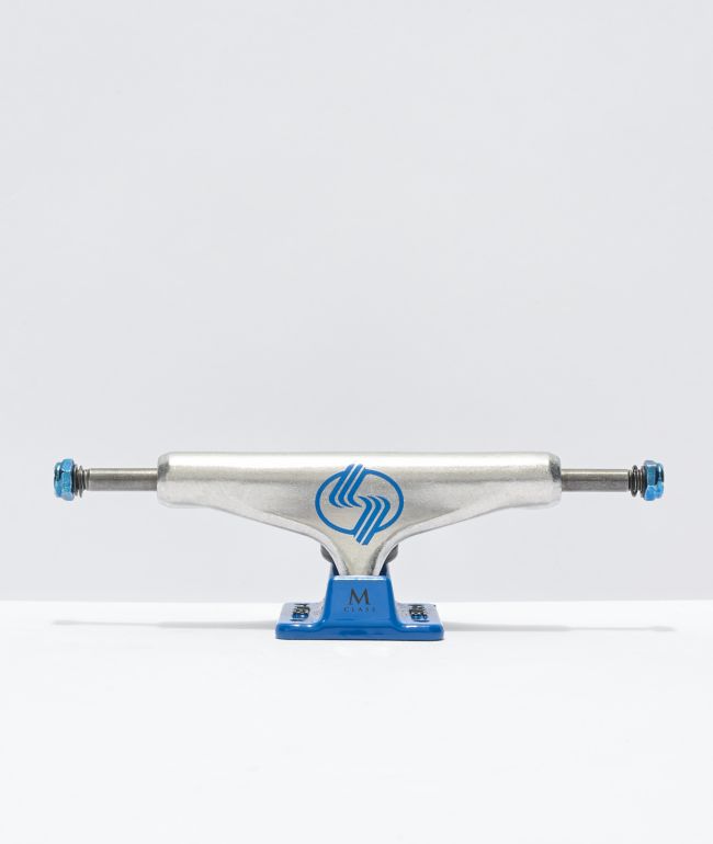 Silver M Class Blue & Polished Silver 8.0" Skateboard Truck