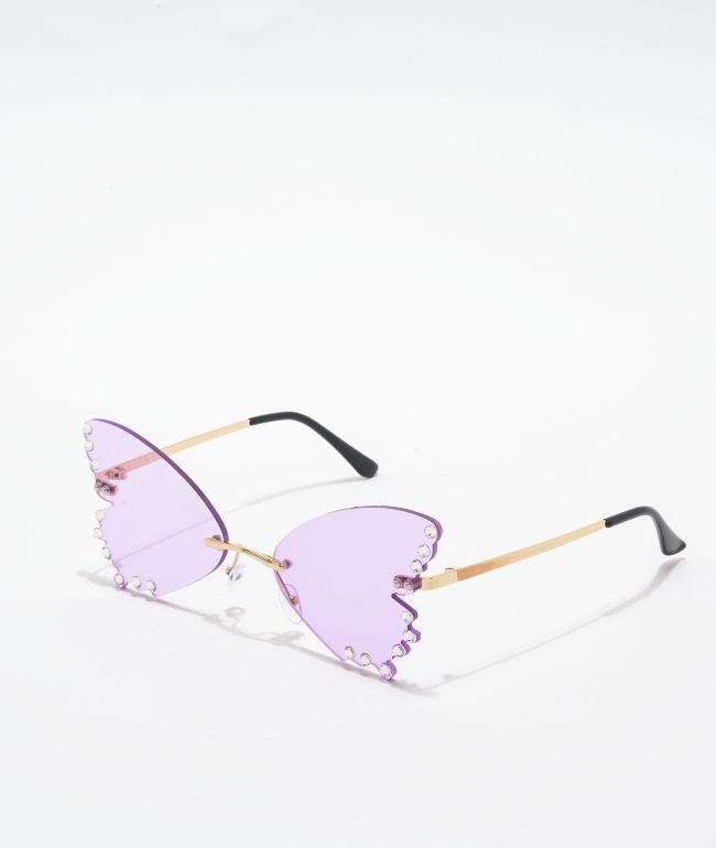 Butterfly Jewel Purple Sunglasses - Empyre