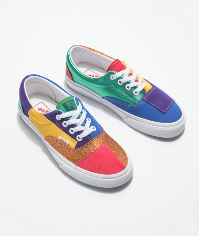 Green red hotsell yellow blue vans