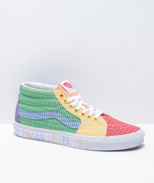 Zumiez store rainbow vans