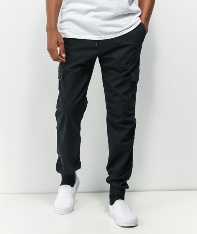 Empyre Creago Black Cargo Jogger Pants - Empyre
