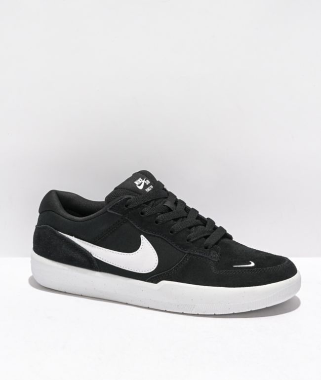 Nike SB Force 58 Black & White Skate Shoes - Nike