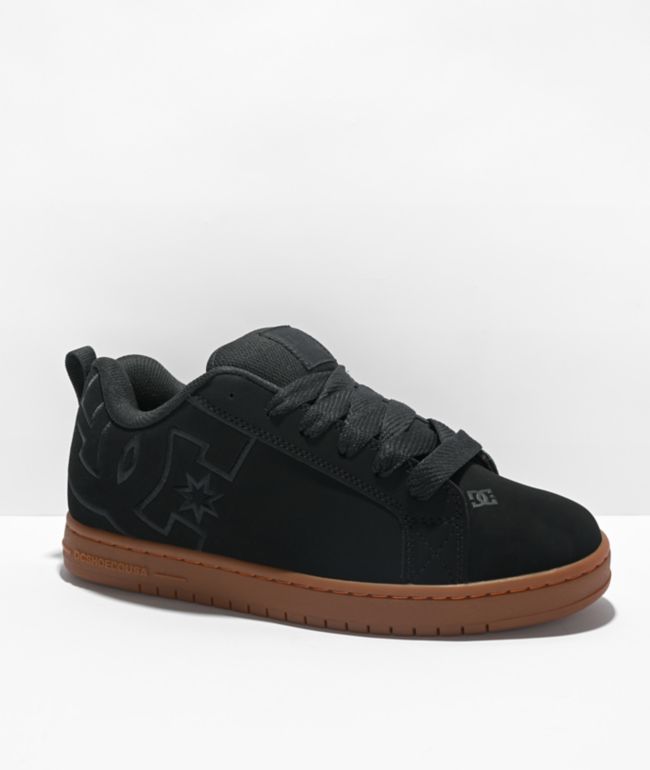 Dc court graffik all black hot sale skate shoes