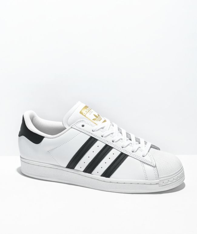 adidas Superstar ADV Black White Shoes Zumiez