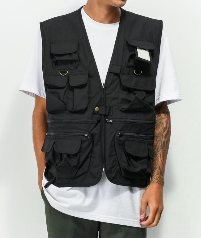 Man Utility Vest With Rubber Branding