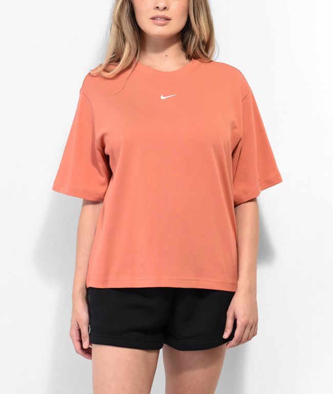 Nike orange crop store top