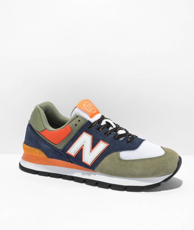 New balance cheap 574 green orange