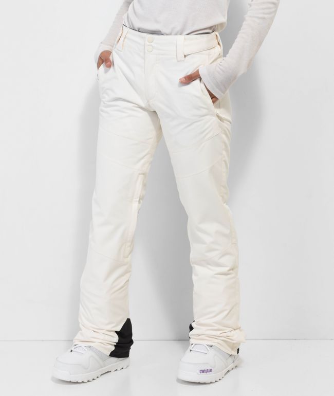 Roxy Backyard White 10K Snowboard Pants