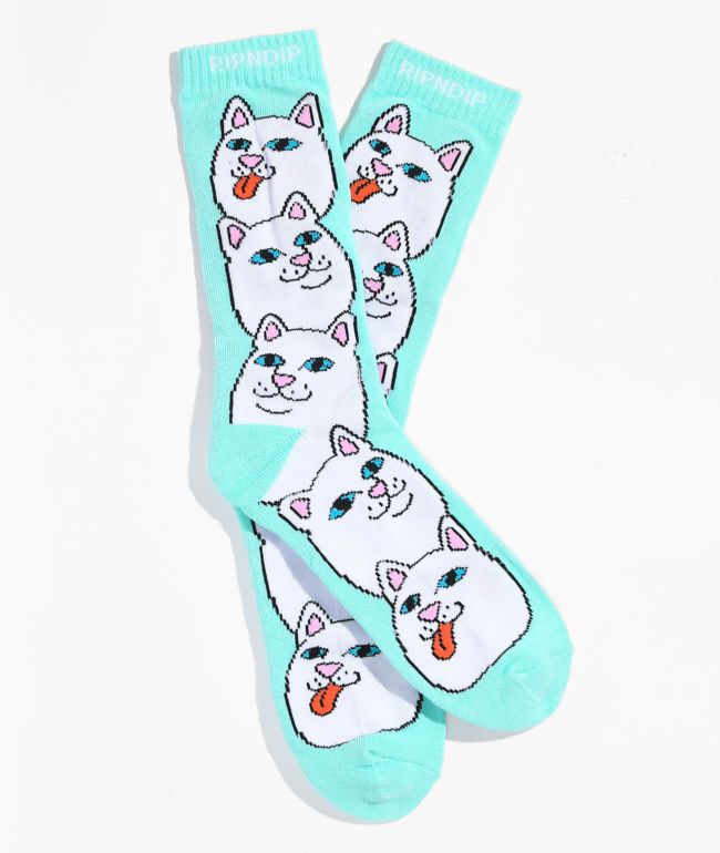 RIPNDIP Daisey Daze Teal Crew Socks - RIPNDIP