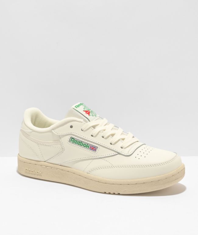 Reebok Club C 85' Vintage White & Black Shoes | Zumiez