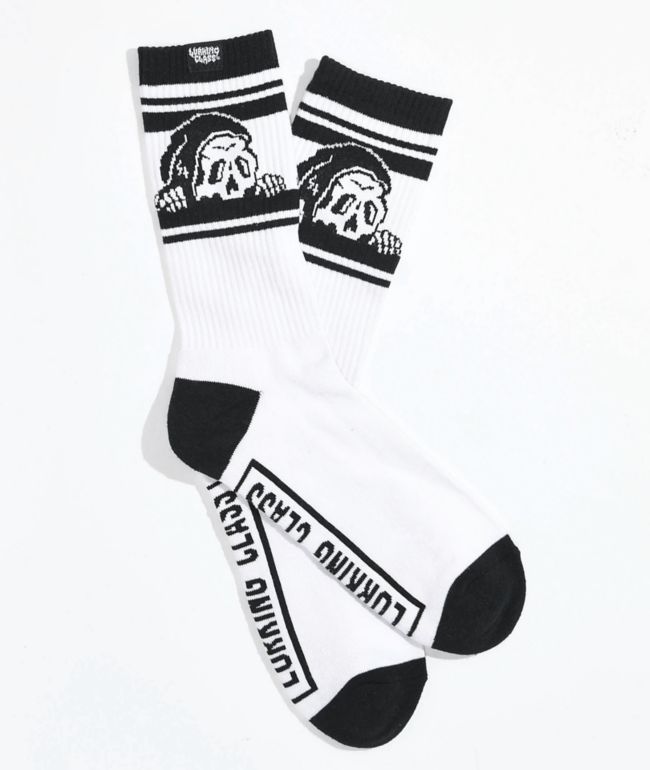 Lurking Class by Sketchy Tank Basic Ass White Crew Socks - Lurking Class by Sketchy Tank