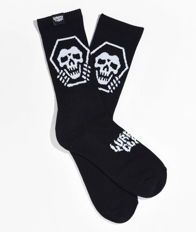 Lurking Class by Sketchy Tank Coffin Black Crew Socks - Lurking Class by Sketchy Tank