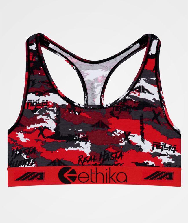 Ethika Bomber Plain Jane Black Sports Bra