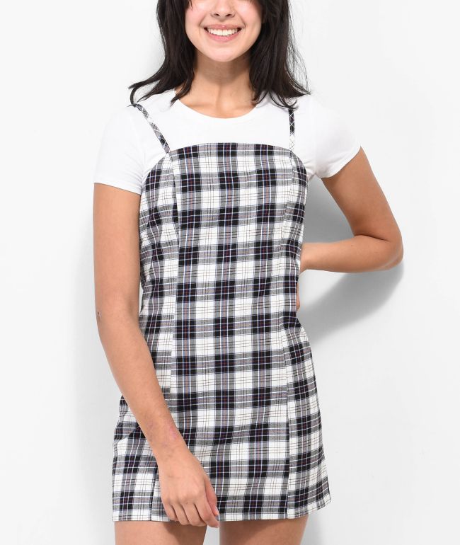 Black and white plaid 2024 romper